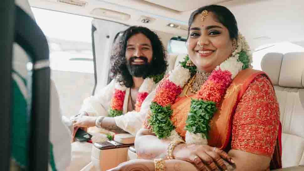 Suresh Gopi Daughter Bhagya Suresh Wedding In Simple Outfit In Orange