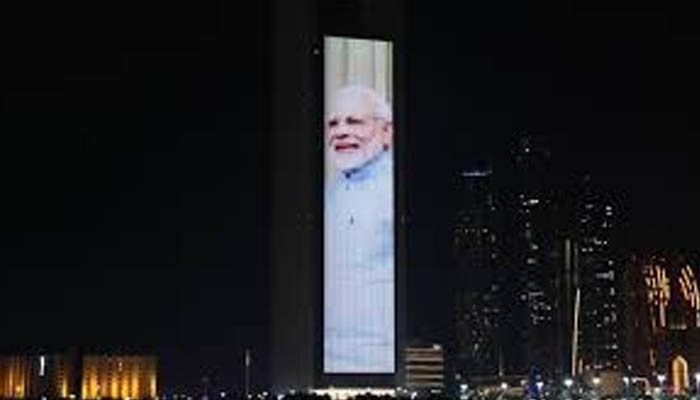 ഇന്ത്യന് പതാകയും മോദിയു൦ അഡ്നോക് ടവറില്!! ഇന്ത്യന് പതാകയും മോദിയു൦ അഡ്നോക് ടവറില്!!