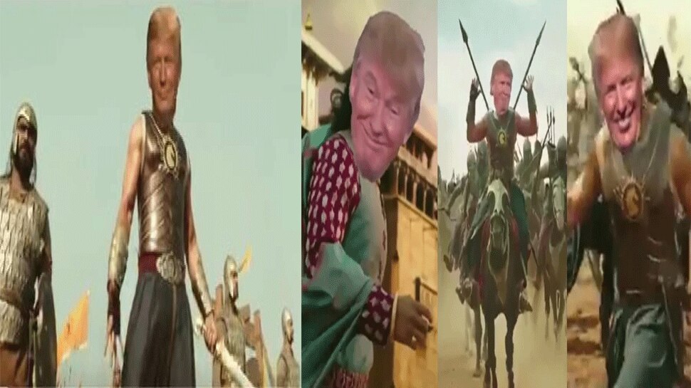 viral video: ട്രംപിനെ ബാഹുബലിയാക്കി സോഷ്യല് മീഡിയ; റീട്വീറ്റ് ചെയ്ത് ട്രംപ് viral video: ട്രംപിനെ ബാഹുബലിയാക്കി സോഷ്യല് മീഡിയ; റീട്വീറ്റ് ചെയ്ത് ട്രംപ്
