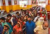 Huge line of bhakts at Sheetla Mata Mandir in Gurugram on Navratri