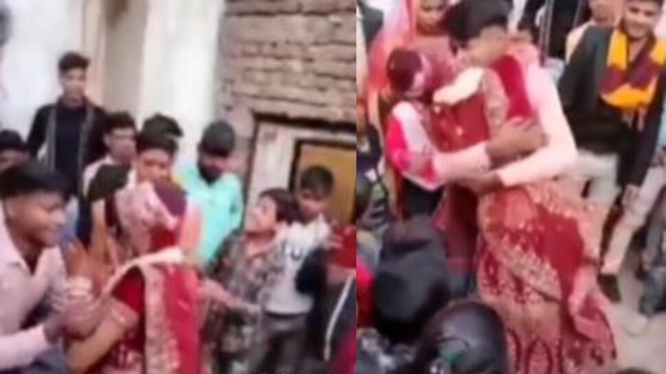 Viral Video Bride Groom Video Bride Ignores Groom And Hugs Another Man During Wedding See What