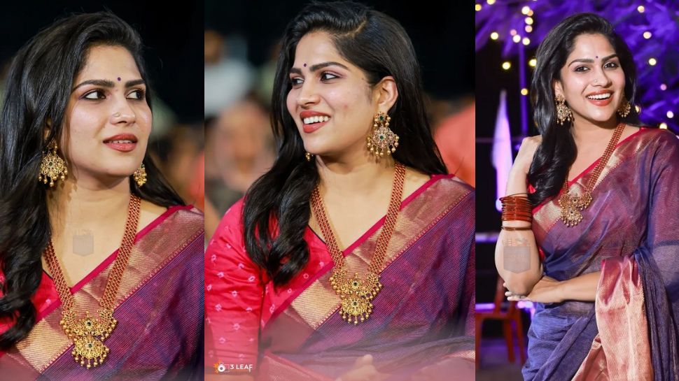 Actress Swasika Vijay’s pretty look in saree goes viral on social media