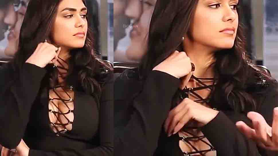 Oops Moment Mrunal Thakur Faces Wardrobe Malfunction During An