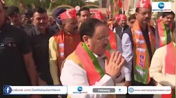 44-ാമത് BJP സ്ഥാപക ദിനം, പതാകയുയർത്തി ജെ പി നദ്ദ