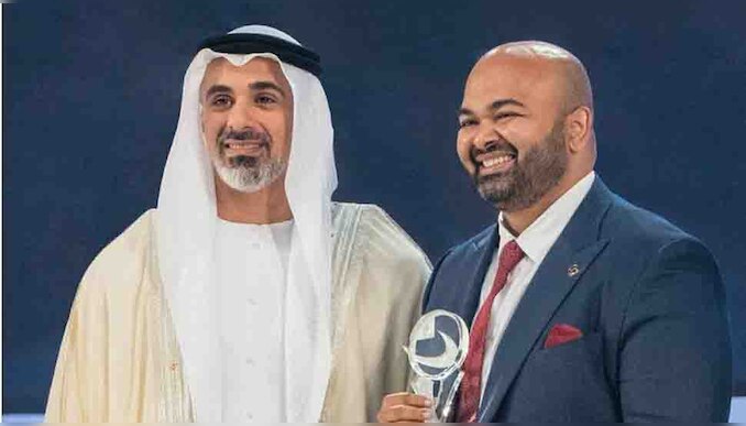 അബുദാബി രാജകുമാരന്റെ മികവിന്റെ പുരസ്‌കാരത്തിന് അർഹനായി മലയാളി യുവ വ്യവസായി