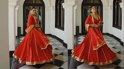 Nikhila Vimal: ആഘോഷത്തിന് പത്തരമാറ്റ്; ചുവപ്പിൽ തിളങ്ങി നിഖില വിമൽ