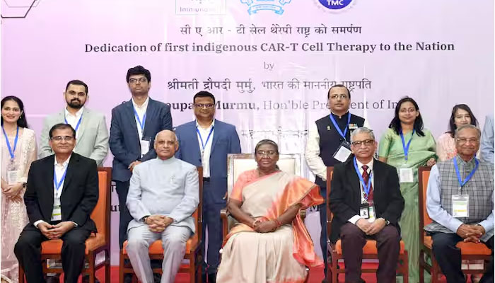 CAR T-cell therapy: ആദ്യ ക്യാൻസർ ജീൻതെറാപ്പി ചികിത്സാപദ്ധതി രാഷ്ട്രപതി രാജ്യത്തിന് സമർപ്പിച്ചു CAR T-cell therapy: ആദ്യ ക്യാൻസർ ജീൻതെറാപ്പി ചികിത്സാപദ്ധതി രാഷ്ട്രപതി രാജ്യത്തിന് സമർപ്പിച്ചു