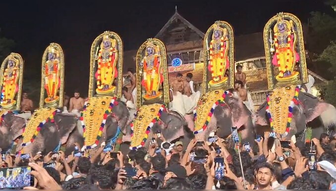 Thrissur Pooram: അമിതമായ പോലീസ് ഇടപെടൽ; ചരിത്രത്തിലാദ്യമായി തൃശൂർ പൂരം നിർത്തിവെച്ചു
