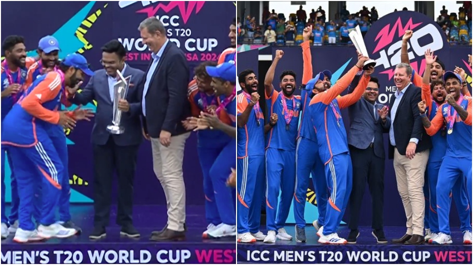 T20 World Cup 2024; പോഡിയത്തിലേയ്ക്ക് രോഹിത്തിന്റെ സ്പെഷ്യൽ നടത്തം; പഠിപ്പിച്ചത് കുൽദീപ്, സംഭവം ഇതാണ്! T20 World Cup 2024; പോഡിയത്തിലേയ്ക്ക് രോഹിത്തിന്റെ സ്പെഷ്യൽ നടത്തം; പഠിപ്പിച്ചത് കുൽദീപ്, സംഭവം ഇതാണ്!