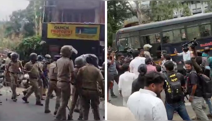 Youth Congress March: ലാത്തിച്ചാർജ് വീശി പൊലീസ്; വയനാട് യൂത്ത് കോൺ​ഗ്രസ് മാർച്ചിൽ സംഘർഷം, പ്രതിഷേധം കേന്ദ്ര സംസ്ഥാന സർക്കാരുകൾക്കെതിരെ