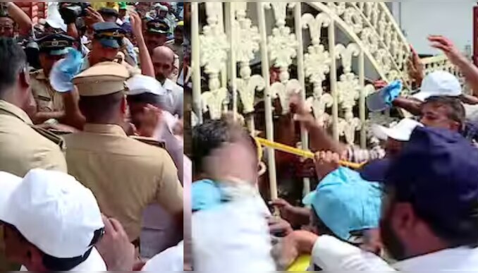 Angamaly Archdiocese: അങ്കമാലി അതിരൂപത ആസ്ഥാനത്ത് വീണ്ടും സംഘർഷം; ഗേറ്റ് തകർത്തു, വൈദിക‍ർക്കെതിരെ അച്ചടക്കനടപടി