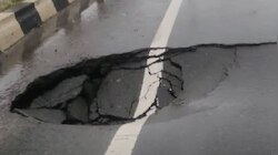 അറ്റകുറ്റപ്പണിക്കിടെ ദേശീയപാത ഇടിഞ്ഞുതാണു; പാലക്കാട്–തൃശൂർ ദേശീയപാതയിൽ വിള്ളൽ