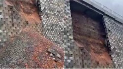 മലപ്പുറം ദേശീയപാതയിൽ വീണ്ടും സംരക്ഷണ ഭിത്തി തകര്‍ന്നു; വീണത് സര്‍വീസ് റോഡിലേക്ക്