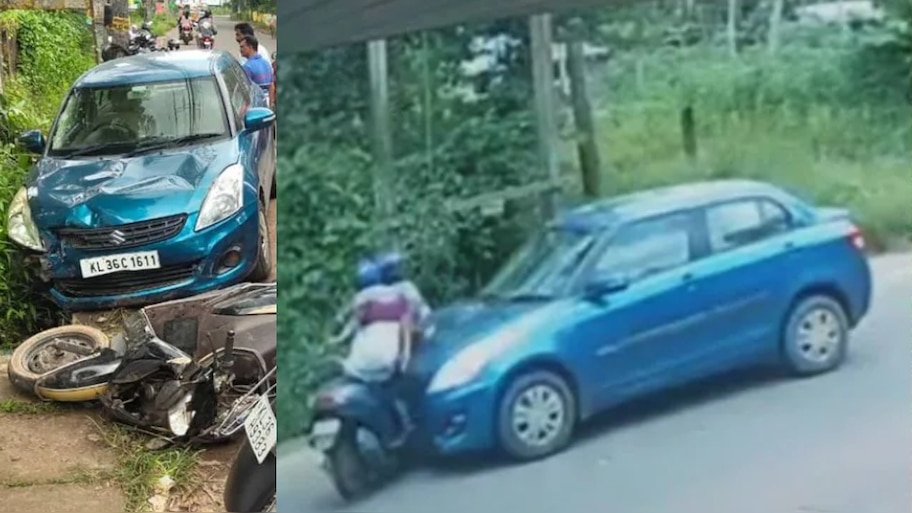 Car Accident: അഞ്ച് ഇരുചക്രവാഹനങ്ങൾ ഇടിച്ചുതകര്‍ത്ത് കാർ; മകളുടെ സ്‌കൂട്ടറിന് പിന്നിലിരുന്ന അമ്മയ്ക്ക് ദാരുണാന്ത്യം