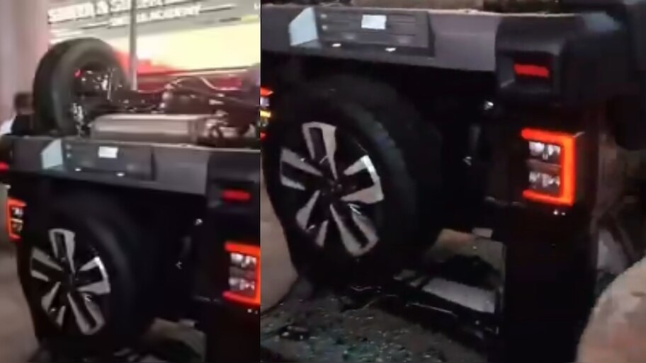 Thar Accident: നാരങ്ങയ്ക്ക് മുകളിലൂടെ ചക്രം കയറ്റി പൂജയോടെ സ്റ്റാർട്ടാക്കി; പുതിയ ഥാർ ഷോറൂമിന്റെ ഒന്നാം നിലയിൽ നിന്ന് താഴേക്ക്- VIDEO