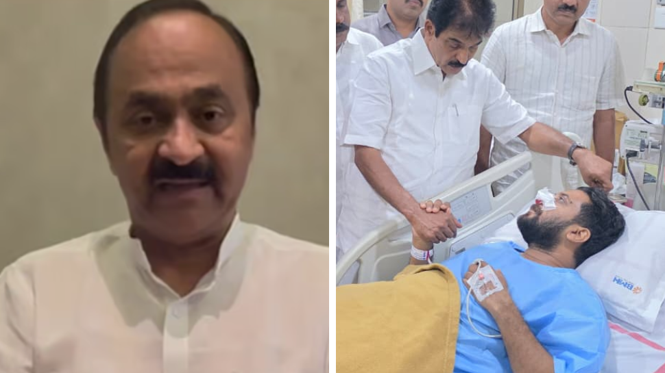 Shafi Parambil Health Update: മൂക്കിൽ രണ്ടിടത്ത് പൊട്ടൽ, ഷാഫി പറമ്പിൽ ഐസിയുവില് നിരീക്ഷണത്തിൽ; ഷാഫിയുടെ ചോരയ്ക്ക് പ്രതികാരം ചോദിക്കുമെന്ന് വിഡി സതീശൻ Shafi Parambil Health Update: മൂക്കിൽ രണ്ടിടത്ത് പൊട്ടൽ, ഷാഫി പറമ്പിൽ ഐസിയുവില് നിരീക്ഷണത്തിൽ; ഷാഫിയുടെ ചോരയ്ക്ക് പ്രതികാരം ചോദിക്കുമെന്ന് വിഡി സതീശൻ