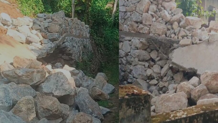 Wall Collapsed: കരിങ്കൽ കെട്ടിടിഞ്ഞു വീണ് വീടിന്റെ മതിൽ തകർന്നു; നിർമാണം പഞ്ചായത്തിന്റെ സ്റ്റോപ്പ് മെമ്മോ മറികടന്ന്