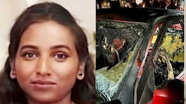 ഓടിക്കൊണ്ടിരുന്ന കാറിന് തീപിടിച്ച് ഗർഭിണി  വെന്തുമരിച്ചു; ഭർത്താവ് ഗുരുതരാവസ്ഥയിൽ 