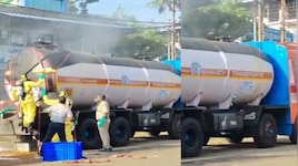 പുനലൂർ-കൊല്ലം ദേശീയ പാതയിൽ ടാങ്കറിൽ നിന്ന് ആസിഡ് ലീക്ക് ആയി