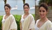 Off White സാരിയില്‍ അതി സുന്ദരിയായി  യാമി ഗൗതം (Yami Gautam) ഫോട്ടോസ് വൈറല്‍