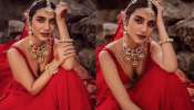 Priya Varrier Bold Photo Shoot: Deep Neck ചുവന്ന  ലെഹങ്കയണിഞ്ഞ്  പ്രിയ വാര്യര്‍, cleavage revealing ഫോട്ടോസ് വൈറല്‍