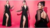 Hina Khan Stunning Look: ബ്ലാക്ക് ഡീപ് നെക്ക്‌ ഗൗണിൽ ഹിന ഖാൻ, ചിത്രങ്ങള്‍  വൈറല്‍ 