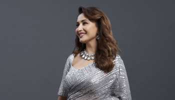 ഗ്രേ സാരിയിൽ അടിപൊളിയായി Madhuri Dixit; ചിത്രങ്ങൾ കാണാം 