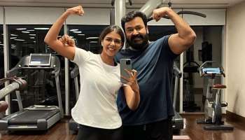 Kalyani priyadarshan and Mohanlal: ലാലേട്ടനും ഒരുമിച്ച് കല്യാണി പ്രിയദർശൻ ജിമ്മിൽ വർക്കൗട്ടിലാണ്