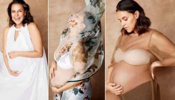 Neha Dhupia Maternity Photoshoot: ഗര്‍ഭകാലം ആസ്വദിച്ച് നേഹാ  ധൂപിയ, ഗര്‍ഭകാല ഫാഷന്‍ ഫോട്ടോഷൂട്ട്‌ വൈറല്‍