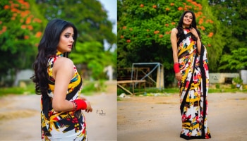 Priyamani Photoshoot | പ്രിന്റഡ് സാരിയിൽ ഫാഷനബിളായി പ്രിയാമണി