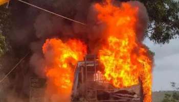 Tourist Bus Catches Fire: കണ്ണൂരിൽ നിന്നും ഗോവയ്ക്ക് പോയ ടൂറിസ്റ്റ് ബസിന് തീപിടിച്ചു