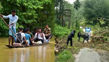 അസമിൽ പ്രളയം; റോഡുകൾ ഒലിച്ചുപോയി, പ്രളയം 57,000 പേരെ ബാധിച്ചതായി സർക്കാർ