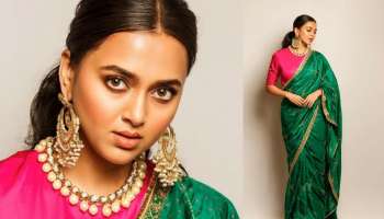 Tejasswi Prakash: റോയൽ ലുക്ക്, പച്ച സാരിയിൽ തേജസ്വി