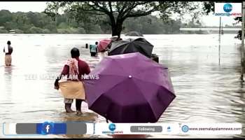 Water level in periyar river rises aluva shiva temple submerged