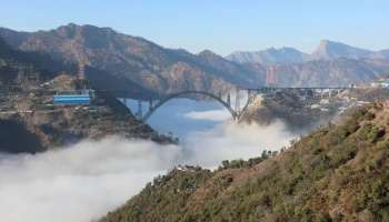 Chenab Bridge: ലോകത്തിലെ ഏറ്റവും ഉയരം കൂടിയ റെയിൽപ്പാലം; വശ്യസുന്ദര കാഴ്ചയായി ചെനാബ് പാലം- ചിത്രങ്ങൾ