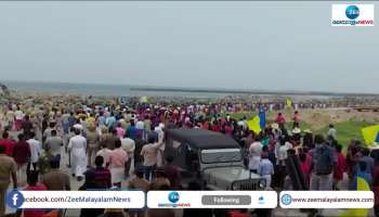 Protesters invaded the Vizhinjam port project area on the second day