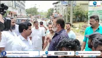 Ex-MP Suresh Gopi criticized the broken roads in Guruvayur