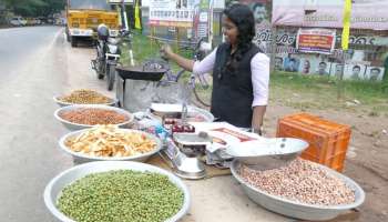 സ്കൂളിനു മുന്നില്‍ കപ്പലണ്ടി വിറ്റ് പഠനം; കണ്ടുപഠിക്കണം മിടുക്കിയായ ഈ പ്ലസ് ടൂക്കാരിയെ 