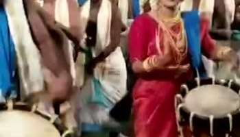 Bride welcomes groom with sinkarimelam video went viral