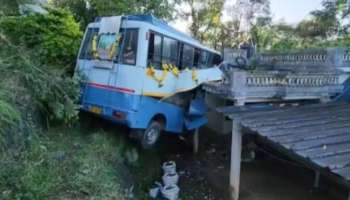 Accident: ശബരിമല തീര്‍ഥാടകർ സഞ്ചരിച്ചിരുന്ന വാഹനം വീടിന് മുകളിലേക്ക് മറിഞ്ഞു; 16 പേര്‍ക്ക് പരിക്ക്