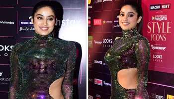 Janhvi Kapoor: ബ്ലാക്ക് ബോഡികോണ്‍ ഷിമ്മറി ഡ്രസില്‍ ജാൻവി കപൂർ, ഗ്ലാം ക്വീൻ ചിത്രങ്ങള്‍ വൈറല്‍