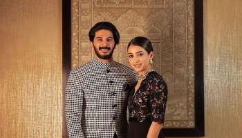 Dulquer Salmaan-Amaal : കറുപ്പ് നിറത്തിലുള്ള ഔട്ട്ഫിറ്റിൽ ദുൽഖറും ഭാര്യ അമാലും