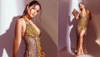 Hina Khan: ഷിമ്മെറി ​ഗൗണിൽ ​ഗ്ലാമറസ് ലുക്കിൽ ഹിന ഖാൻ- ചിത്രങ്ങൾ വൈറൽ