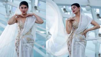 Jacqueline Fernandez: വൈറ്റ് ആൻഡ് ​ഗോൾഡൻ കളർ ​ഗൗണിൽ സുന്ദരിയായി ജാക്വലിൻ ഫെർണാണ്ടസ്