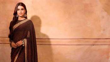 Kriti Sanon : മെറൂൺ സാരിയിൽ തിളങ്ങി കൃതി സാനോൺ; കാണാം ചിത്രങ്ങൾ