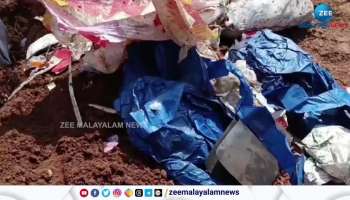 Plastic waste buried in the public graveyard at Chelakkara, Thrissur