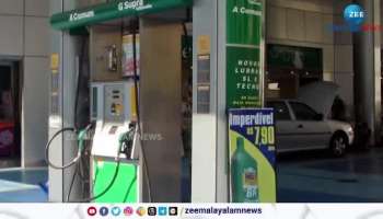 Protest against sale of ethanol-laced petrol in Kerala pumps