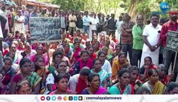 Plantation Labors Protest For Good Roads in Munnar