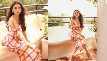 Aditi Rao Hydari: ചെക്ക് സ്ലീവ് ലെസ് ബ്രാലെറ്റിൽ സുന്ദരിയായി അതിഥി റാവു ഹൈദരി