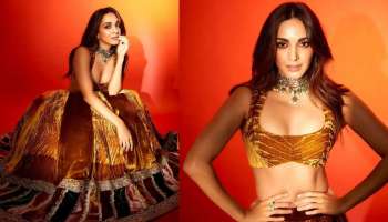 Kiara Advani: ഗോൾഡൻ വെൽവെറ്റ് ലെഹംഗയിൽ ദീപാവലി ലുക്കിൽ കിയാര- ചിത്രങ്ങൾ